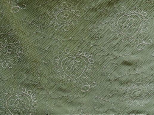 olive green fabric with design