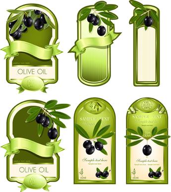 olive labels vector