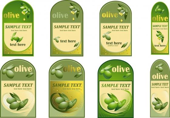olive oil label templates modern green vertical decor