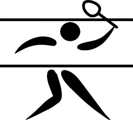 Olympic Sports Badminton Pictogram clip art