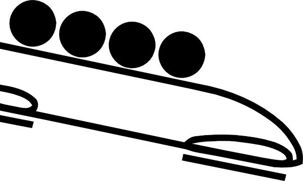Olympic Sports Bobsleigh Pictogram clip art