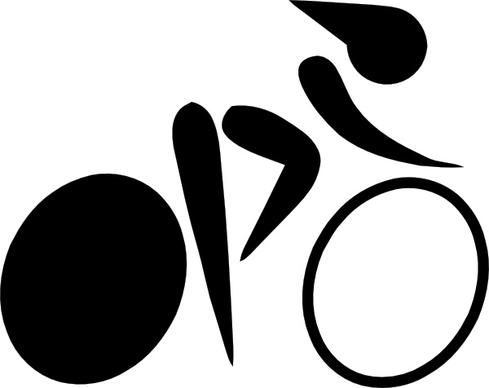 Olympic Sports Cycling Track Pictogram clip art