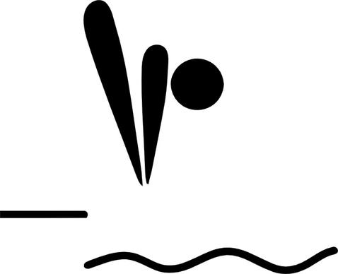 Olympic Sports Diving Pictogram clip art