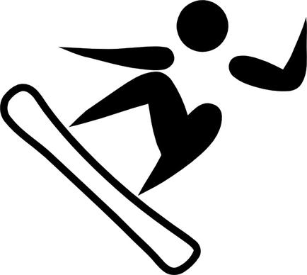 Olympic Sports Snowboarding Pictogram clip art