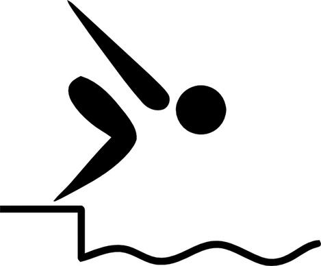 Olympic Sports Swimming Pictogram clip art
