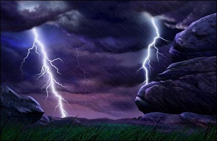 on the outskirts of lightning psd layered