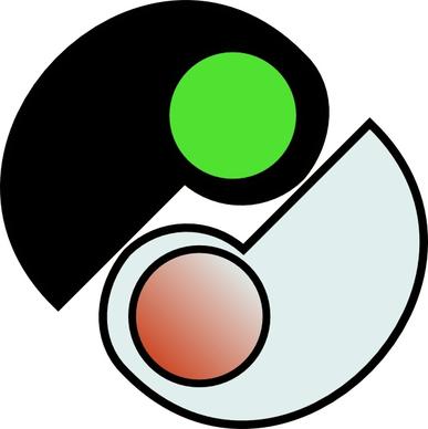 One And Two Yin Yang clip art
