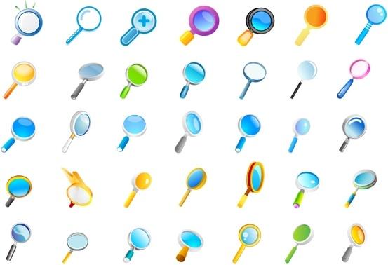 one of the magnifying glass vector office supplies