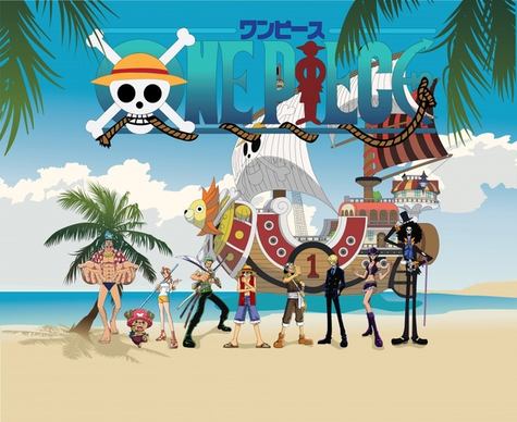pirates cartoon advertising banner colorful modern decor
