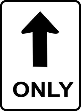 One Way Sign clip art