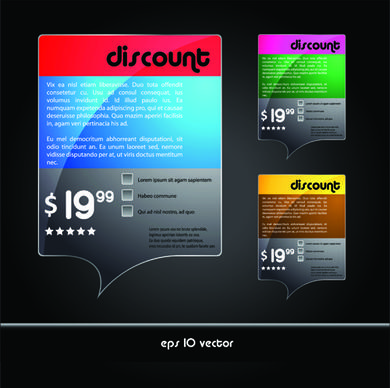 online store discount labels vector