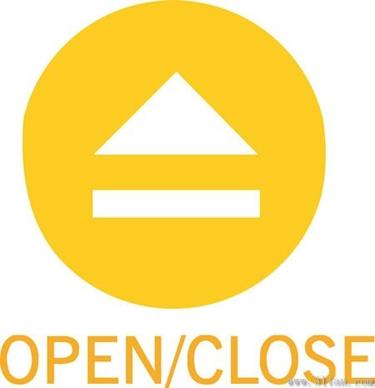 open close icons vector