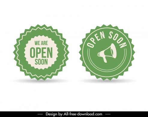 open stamp templates flat serrated circle shapes