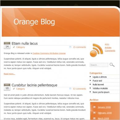 Orange Blog Template