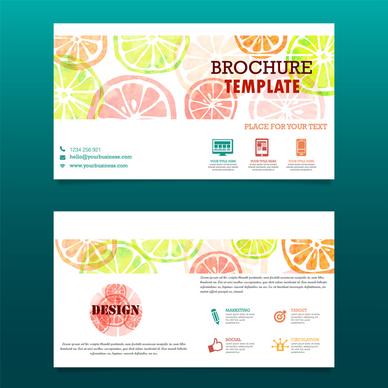 orange fruit brochure template