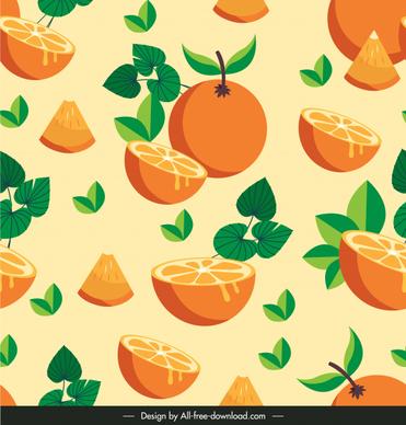 orange fruit pattern bright colored classic sketch