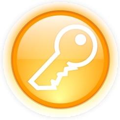 Orange Key button