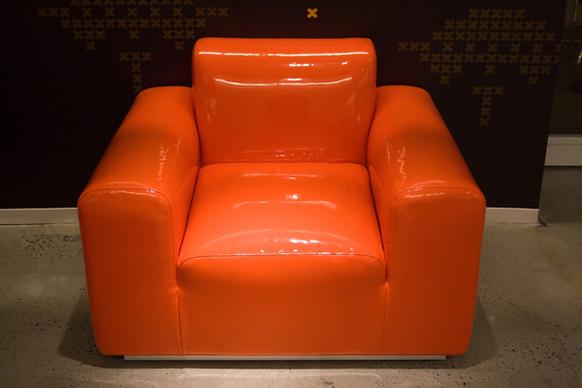 orange latex chair