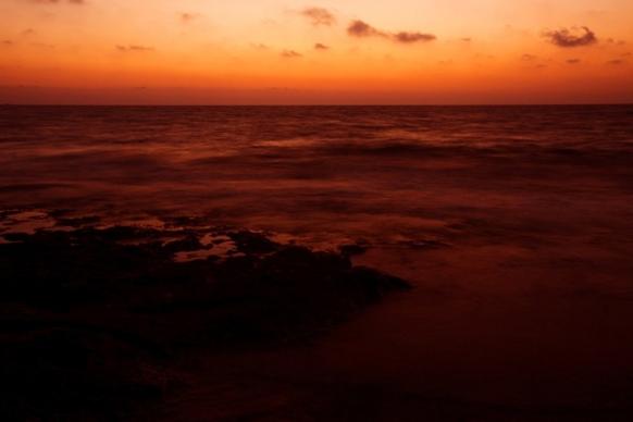orange sea sunset