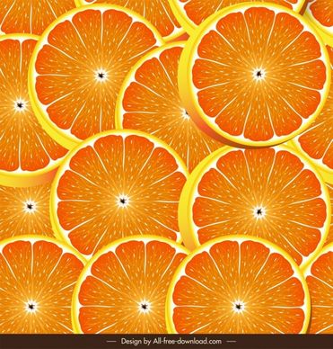 orange slices pattern colored modern design