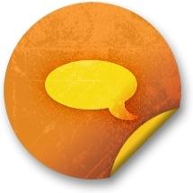 Orange sticker badges 149