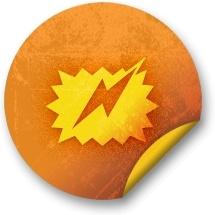 Orange sticker badges 193