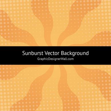 orange sunburst vector background