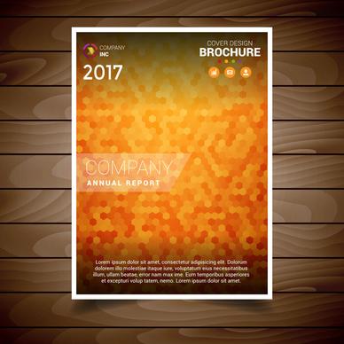orange textured brochure design template