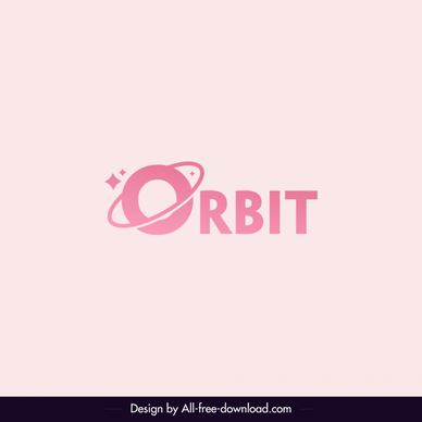 orbit logo template elegant flat stylized texts circle stars shapes decor