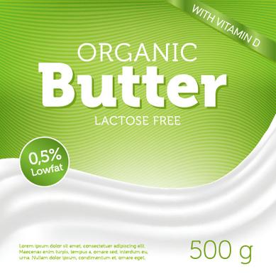 organic butter advertising poster vector