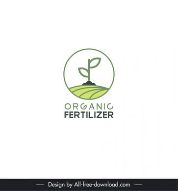 organic fertilizer logo circle isolated field 
