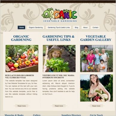 Organic Gardening Template