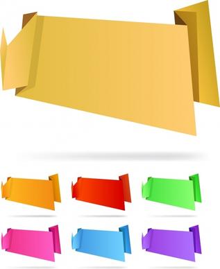 origami templates colored 3d design