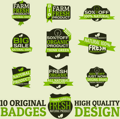 original design badges with labels vector