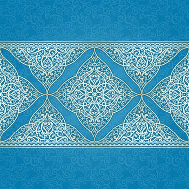 ornate eastern style floral background vector