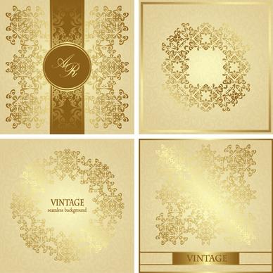 ornate golden invitations design