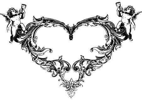 ornate heart vector