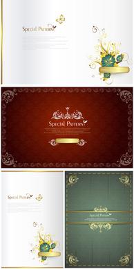 ornate invitation background vector