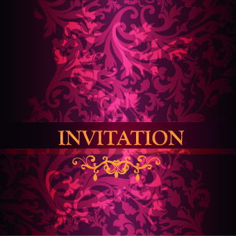 ornate invitation creative design background art