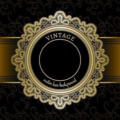 ornate lace and vintage background vector graphics
