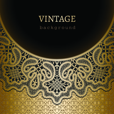 ornate lace and vintage background vector graphics