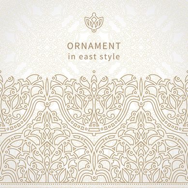 ornate oriental floral pattern vector background