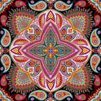 ornate paisley pattern seamless vector
