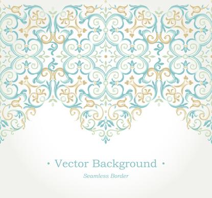 ornate pastel border seamless vector