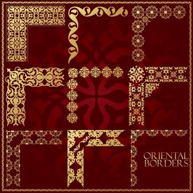 ornate traditional patterns border 01 vector