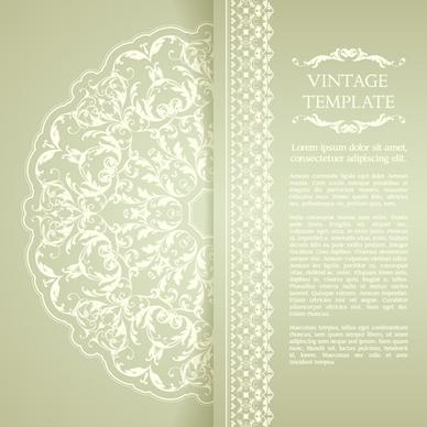 ornate vintage floral art backgrounds vector