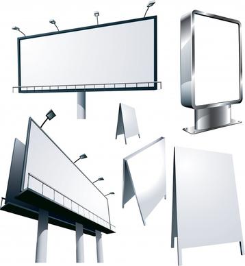 advertising panel templates shiny modern 3d sketch