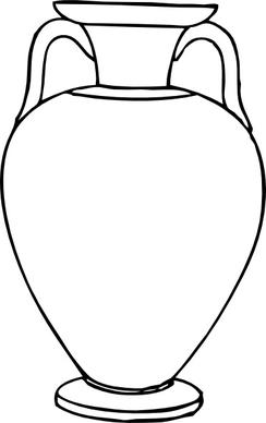 Outline Greek Amphora clip art