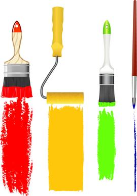 paint brush and rulo set