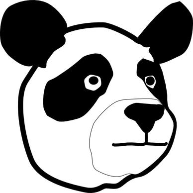Panda Head clip art